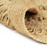 Vidaxl tapis à la main 210 cm Jute tressée