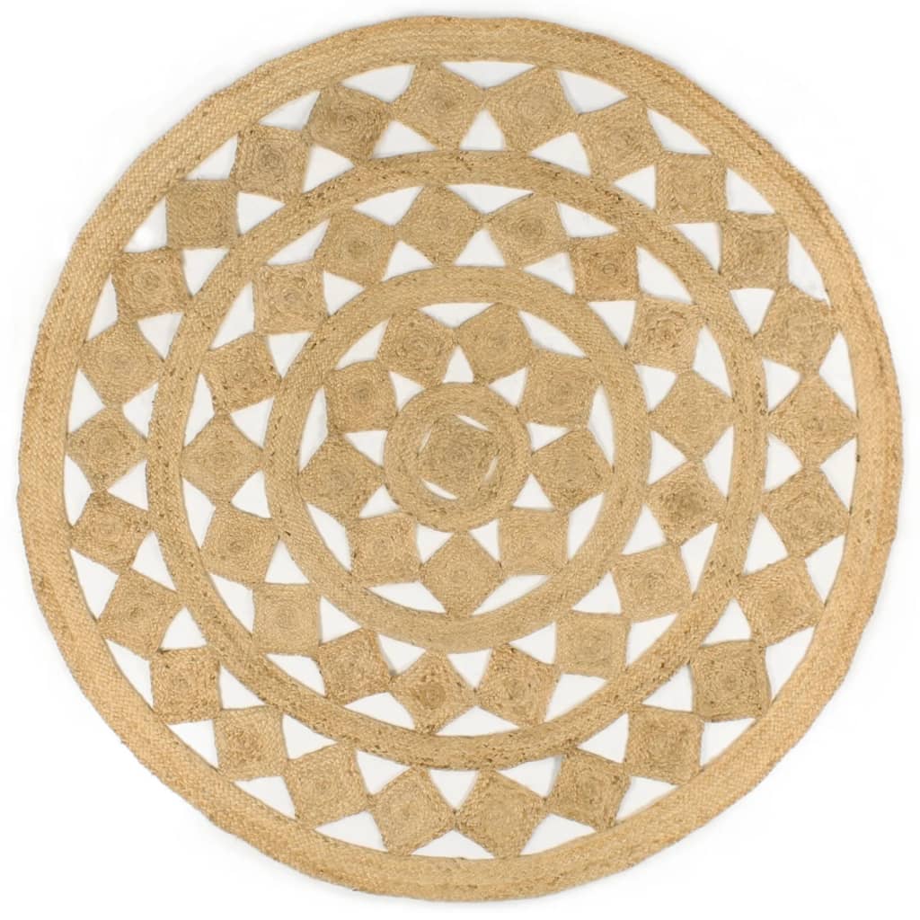 Vidaxl tapis à la main 180 cm Jute tressée