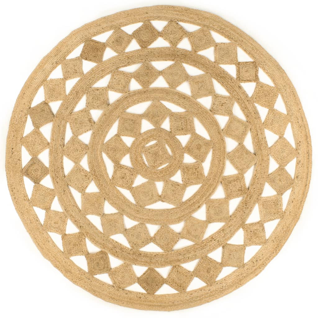 Vidaxl tapis à la main 240 cm Jute tressée