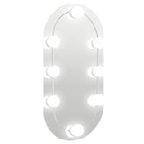 Vidaxl Mirror with LED lighting 40x20 cm glass oval