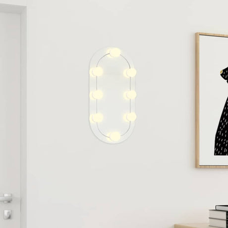 Miroir Vidaxl avec éclairage LED 40x20 cm ovale
