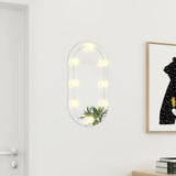 Vidaxl Mirror with LED lighting Oval 60x30 cm glass