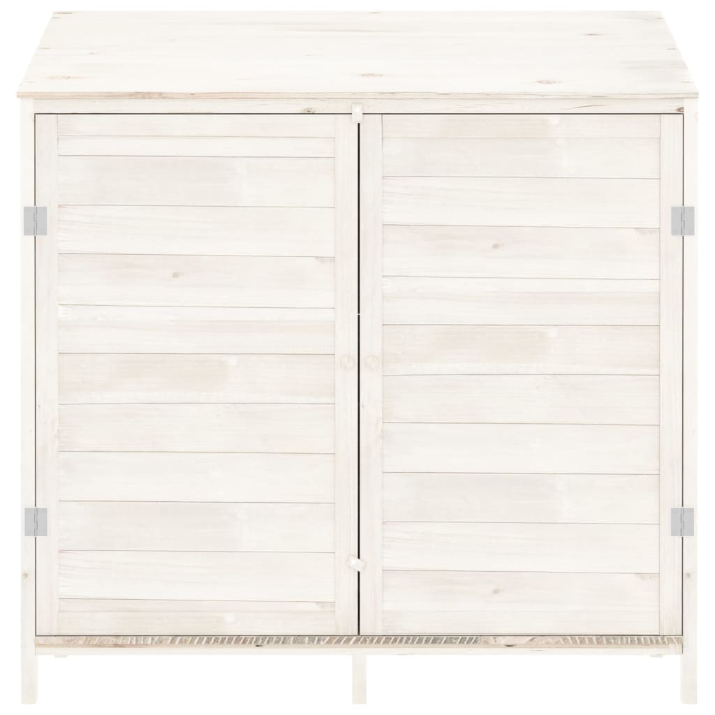 Vidaxl Garden Shed 102x52x112 CM Pinewit sólido blanco