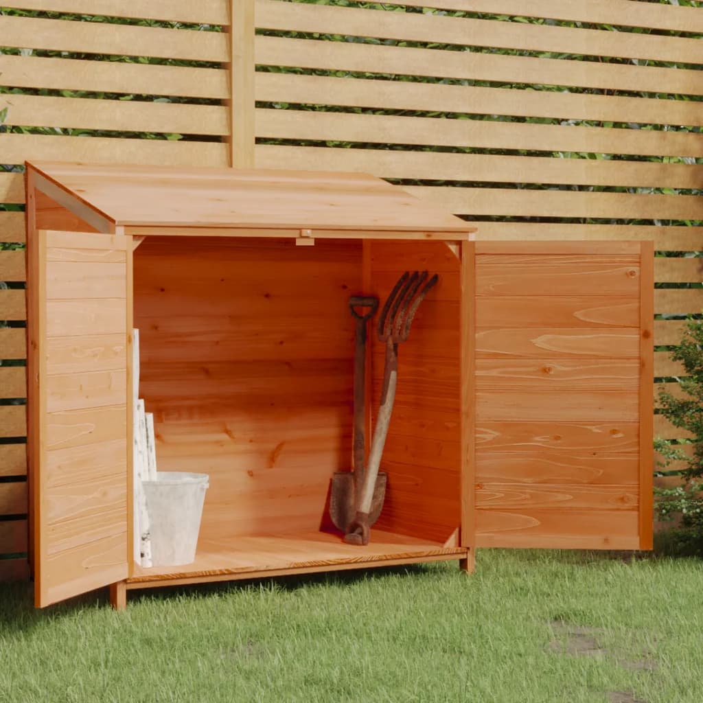 Vidaxl Garden Shed 102x52x112 cm de pino sólido marrón