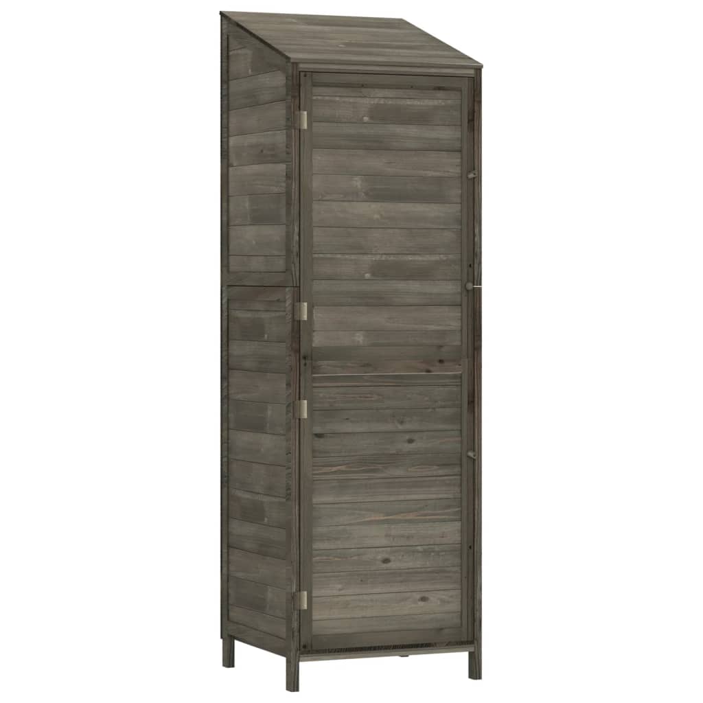 Vidaxl Garden Shed 55x52x174,5 cm Festkiefer -Holz -Anthrazit -gelöscht