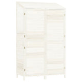Vidaxl jardin hangar 102x52x174.5 cm Pine solide blanc