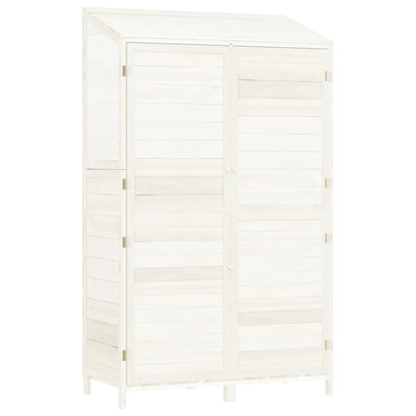 Vidaxl jardin hangar 102x52x174.5 cm Pine solide blanc