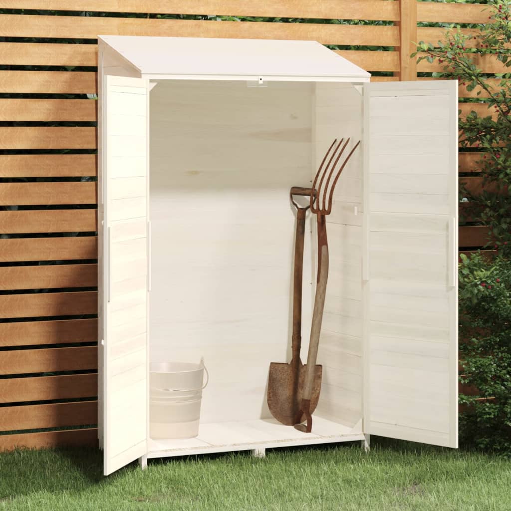 Vidaxl Garden Shed 102x52x174.5 cm Solid Pine White