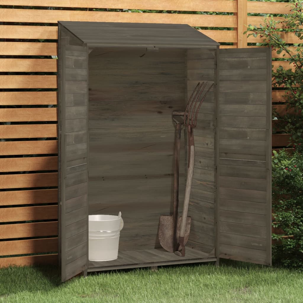 Vidaxl Garden Shed 102x52x174,5 cm Solid fyrretræ -træ Anthracite -farvet