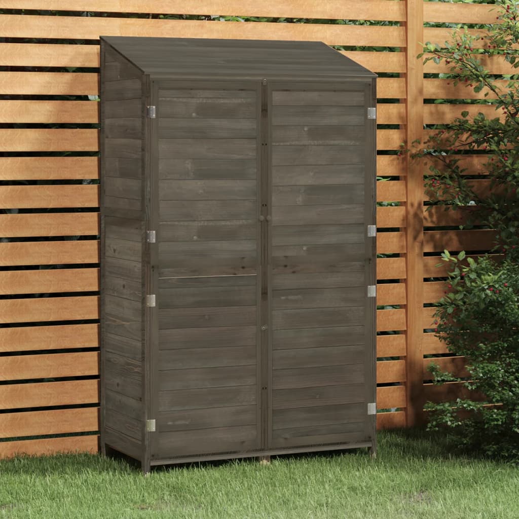 Vidaxl Garden Shed 102x52x174,5 cm Solid fyrretræ -træ Anthracite -farvet