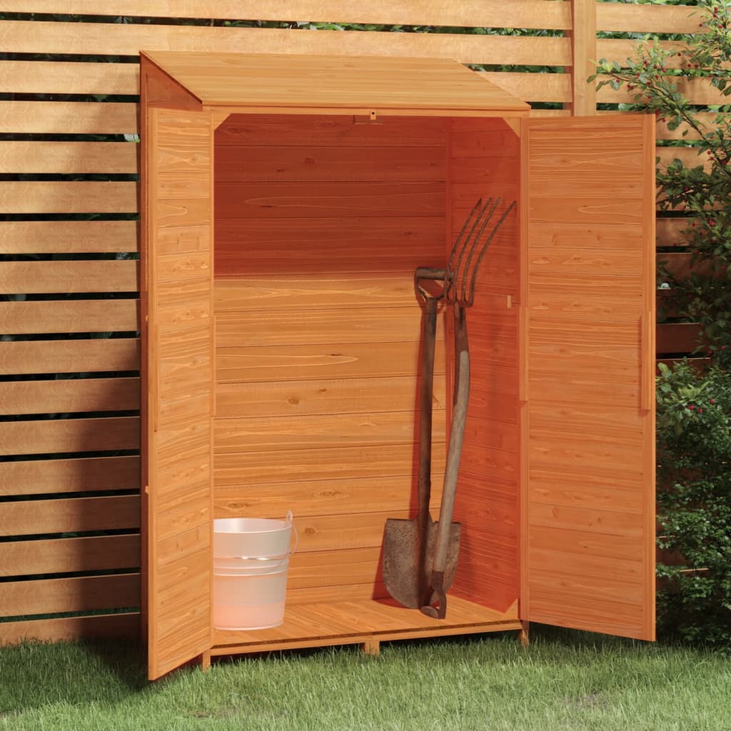 Vidaxl Garden Shed 102x52x174,5 cm Solid fyrretræbrun