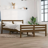 Vidaxl bedframe massief hout honingbruin 135x190 cm