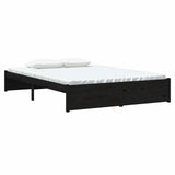 Vidaxl bedframe massief hout zwart 140x190 cm