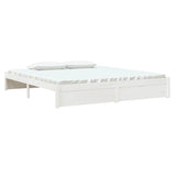 Vidaxl bedframe massief hout wit 180x200 cm