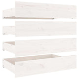 Vidaxl bedlades 4 st massief grenenhout wit