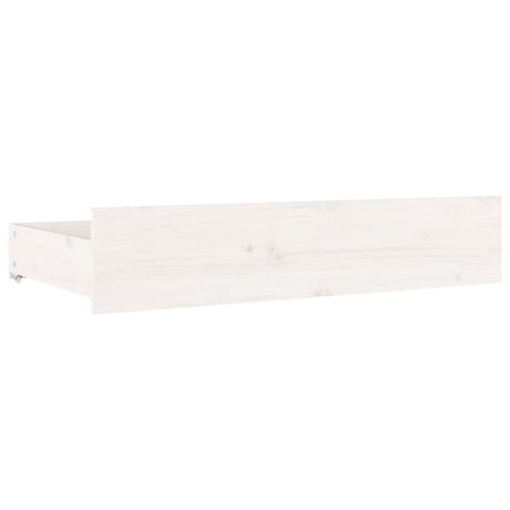 Vidaxl bedlades 4 st massief grenenhout wit