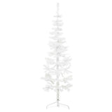 Vidaxl kunstkerstboom half met standaard smal 120 cm wit