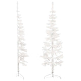 VidaXL demi-arbre de Noël artificiel avec standard étroit 120 cm blanc
