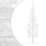 Vidaxl kunstkerstboom moitié avec un blanc standard à 180 cm blanc
