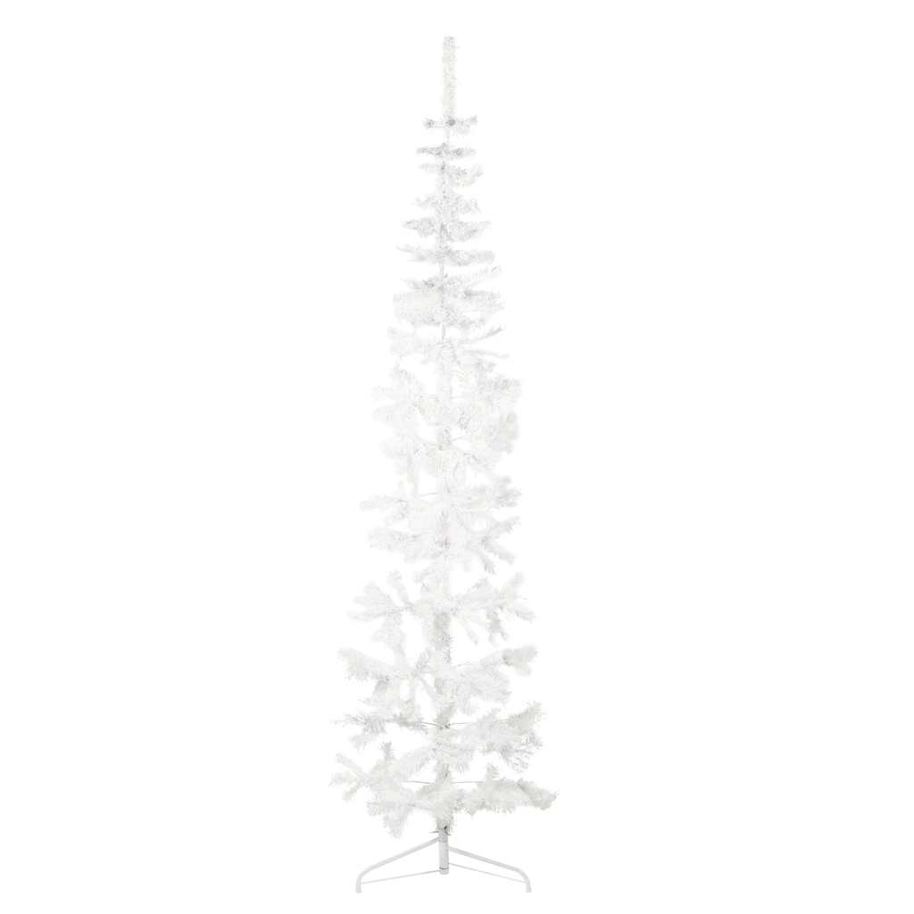 Vidaxl Kunstkerstboom połowa ze standardowym wąskim 240 cm białym