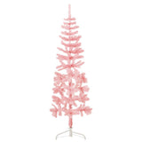 Vidaxl Kunstkerstboom moitié avec un rose standard à 120 cm standard