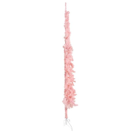 Vidaxl Kunstkerstboom moitié avec un rose standard de 210 cm standard