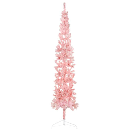 Vidaxl Kunstkerstboom moitié avec un rose standard à 240 cm standard