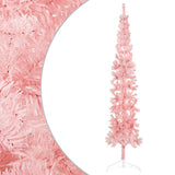 Vidaxl Kunstkerstboom moitié avec un rose standard à 240 cm standard