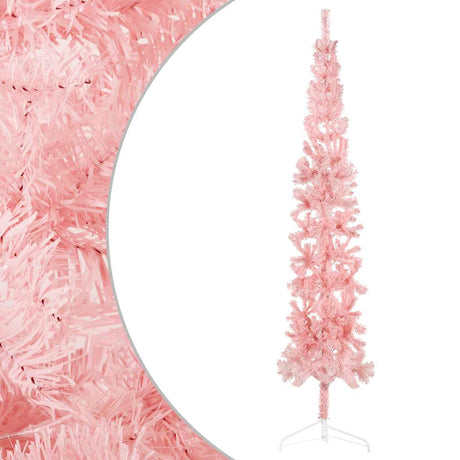 Vidaxl Kunstkerstboom moitié avec un rose standard à 240 cm standard