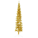 Vidaxl kunstkerstboom moitié avec de couleur or étroite de 240 cm standard