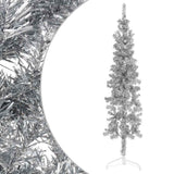 Vidaxl kunstkerstboom moitié avec de couleur argentée à 180 cm étroite standard