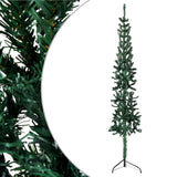 Vidaxl Kunstkerstboom polovica s standardno ozko 120 cm zeleno