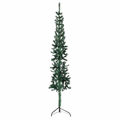 Vidaxl kunstkerstboom moitié avec un vert étroit standard de 150 cm