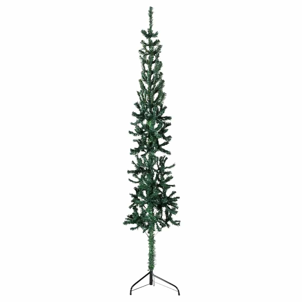 Vidaxl Kunstkerstboom polovica s standardnimi ozkimi 210 cm zeleno