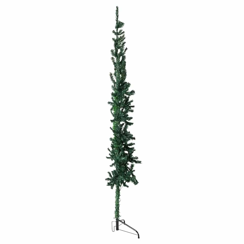 Vidaxl Kunstkerstboom polovica s standardnimi ozkimi 210 cm zeleno