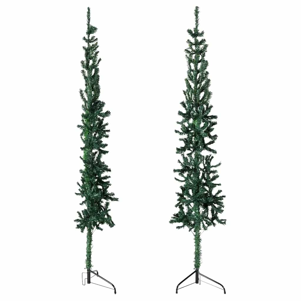 Vidaxl Kunstkerstboom polovica s standardnimi ozkimi 210 cm zeleno