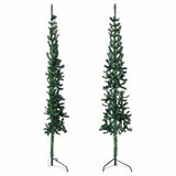 Vidaxl Kunstkerstboom polovica s standardnimi ozkimi 210 cm zeleno