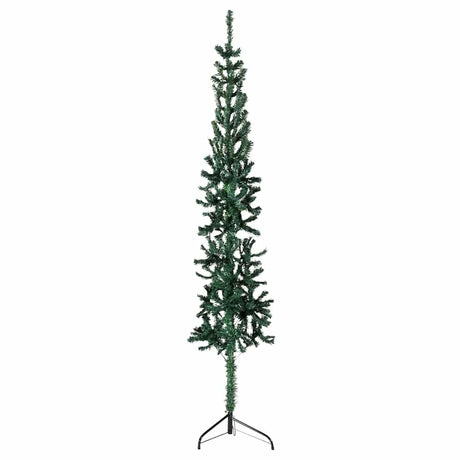 Vidaxl kunstkerstboom moitié avec un vert standard à 240 cm vert standard