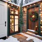 Vidaxl kunstkerstboom moitié avec un vert standard à 240 cm vert standard