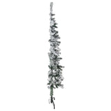 Vidaxl kunstkerstboom moitié avec neige étroite 150 cm