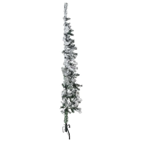 Vidaxl kunstkerstboom moitié avec neige étroite 150 cm