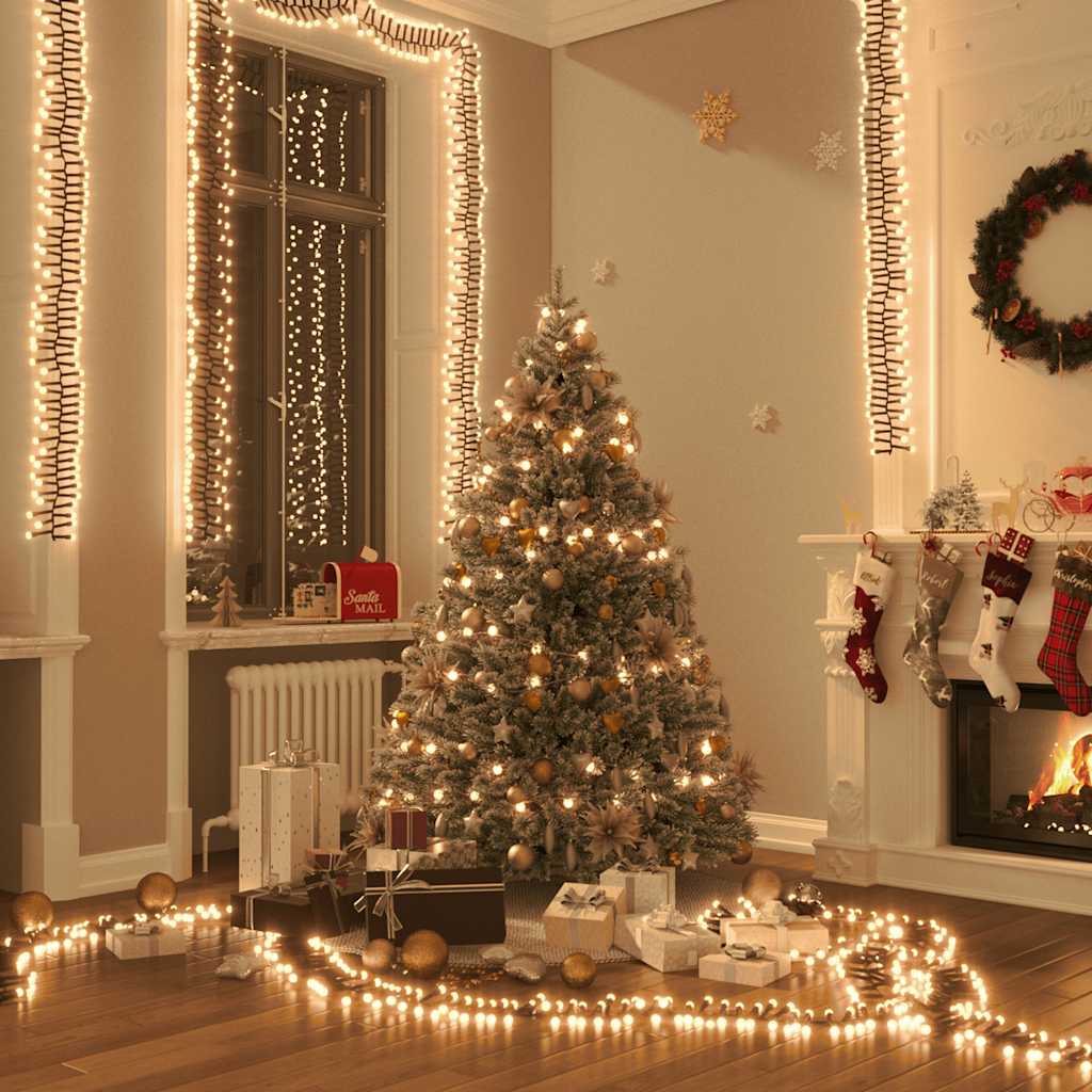 Vidaxl Light Garland Cluster avec 1000 LEDS blanc chaud 11 M PVC