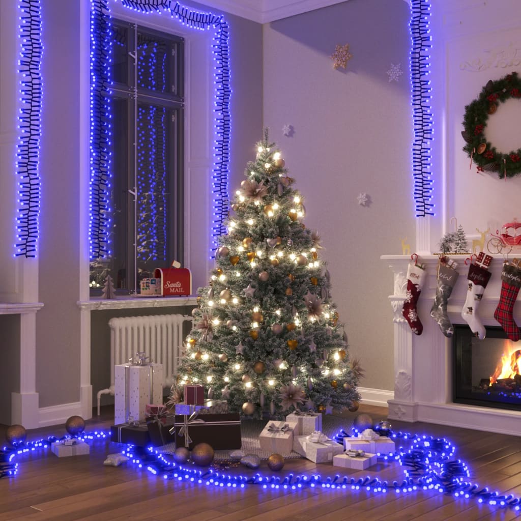 Vidaxl Light Garland Cluster avec 1000 LEDS Bleu 11 M PVC