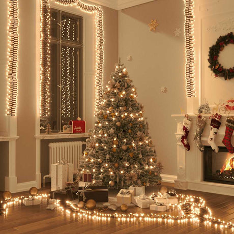 Vidaxl Light Garland Cluster avec 3000 LEDS blanc chaud 23 M PVC
