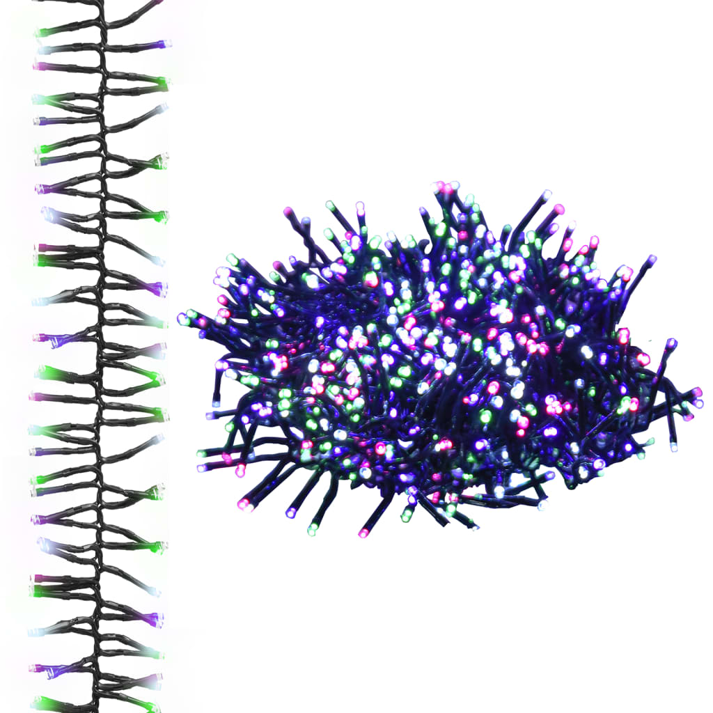Vidaxl Light Garland Cluster avec 3000 LEDS Pastel multicolour 23 M PVC