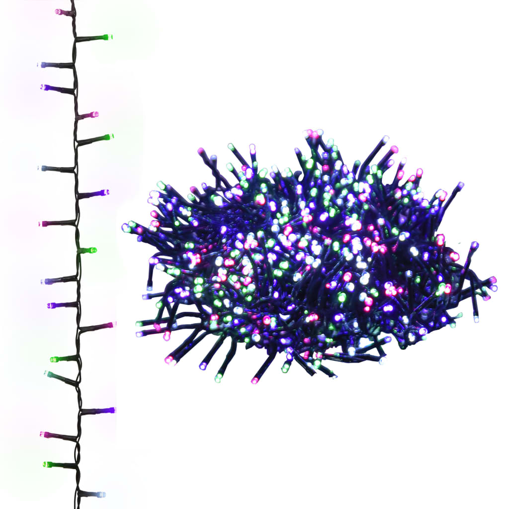 Vidaxl lichtslinger compact met 3000 led's pastel meerkleurig 65 m pvc