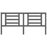 Vidaxl hoofdbord 206x4x100 cm massief grenenhout grijs