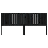 Vidaxl hoofdbord 205,5x4x100 cm massief grenenhout zwart