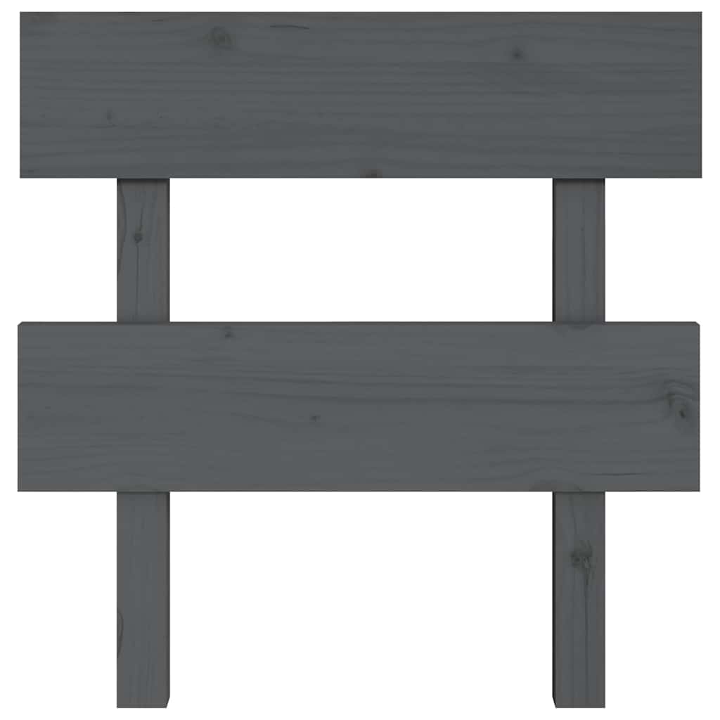 Vidaxl hoofdbord 93,5x3x81 cm massief grenenhout grijs