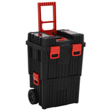 Vidaxl tool trolley polypropene black and red